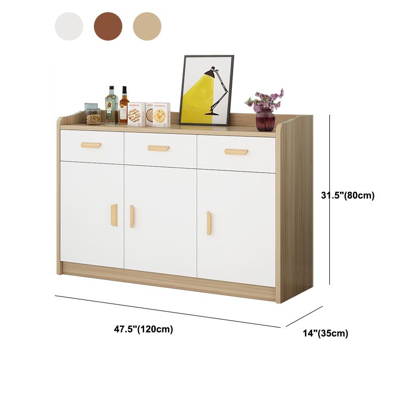 Contemporary Combo Dresser Wooden Bedroom Storage Chest Dresser with Drawers and Doors