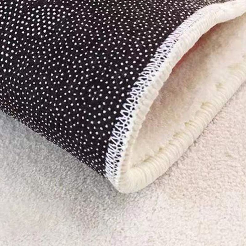 Orange Casual Rug Flower Polyester Rug Stain Resistant Rug for Living Room