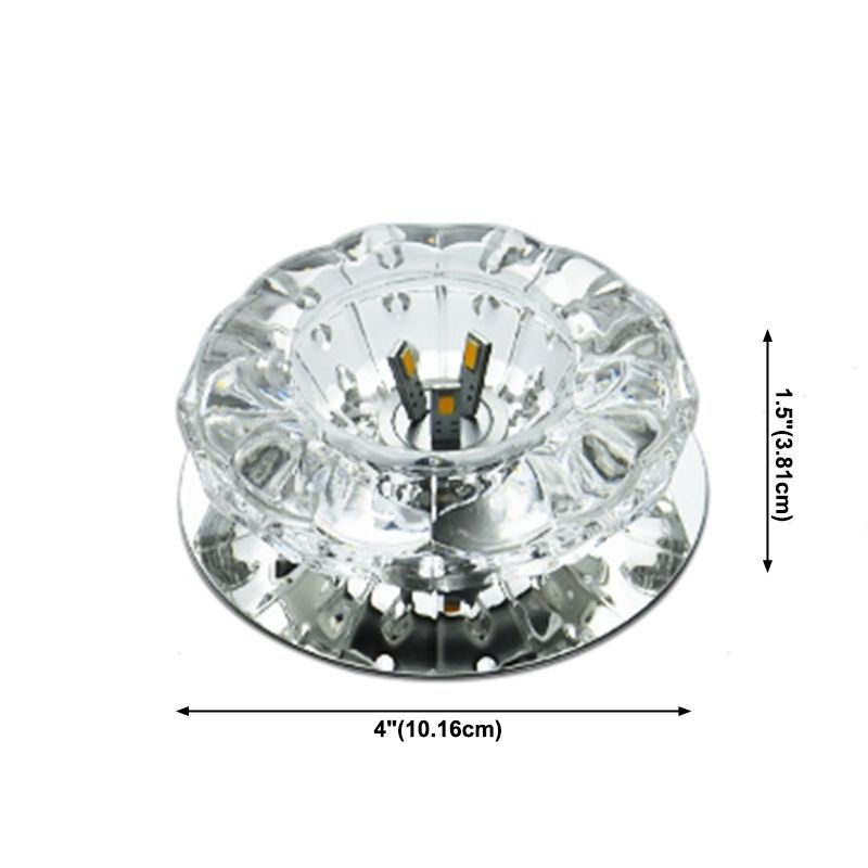 Luminaire de plafond géométrique à montage encastré contemporain avec trou de 2 à 3,5 po de diamètre