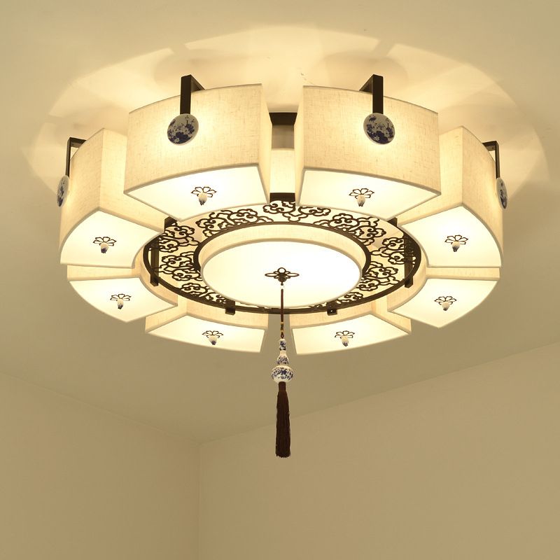 Cercle traditionnel Clôture de l'ébullition Tissu plafond Fixation du plafond de plafond pour la chambre à coucher