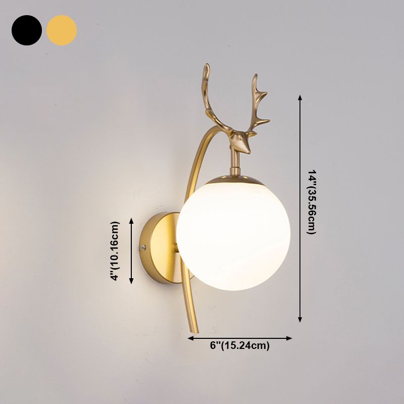 Sala Senter Medina de pared de la asta de vidrio moderno 1 Cabeza de pared montada en la pared.