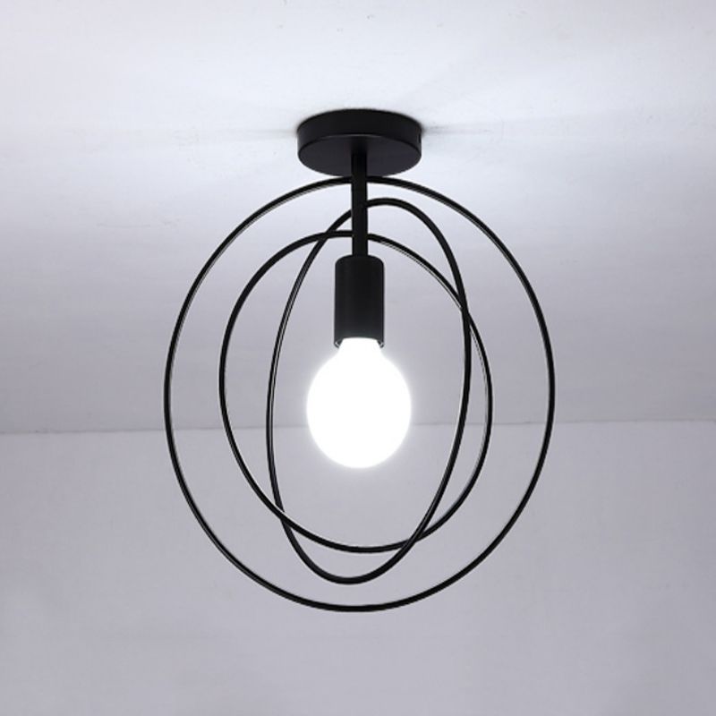Modern Ceiling Light 1-Light Ceiling Mount Light with Metal Shade for Bedroom