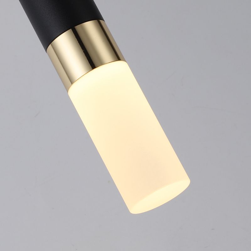 Luce cilindrica a led cilindrica luce nella moderna semplicità in alluminio lampada sospesa con ombra acrilica