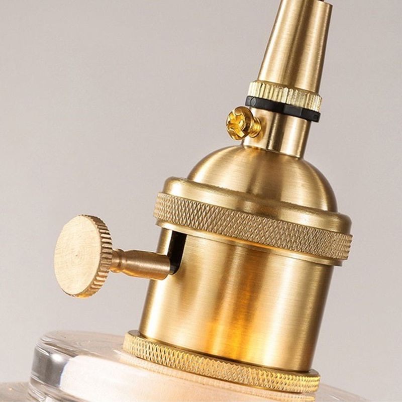 Glazen industriële hanglamp 1-licht hangend plafondlicht voor gang