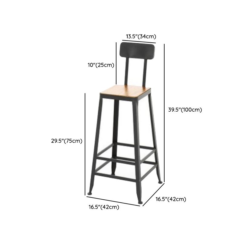 Glam 1/2 Pieces Bar Table Set Rectangle Wood Counter Table with Stools