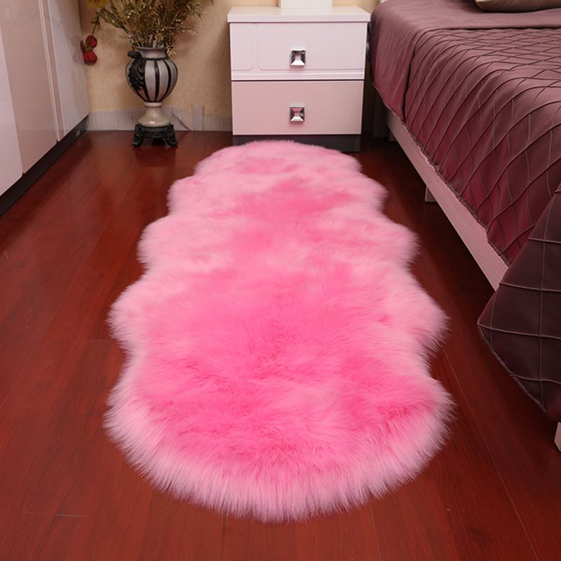 Tappeto moderno area camera da letto multicolore con tappeto in finta lana non slittata per animali domestici