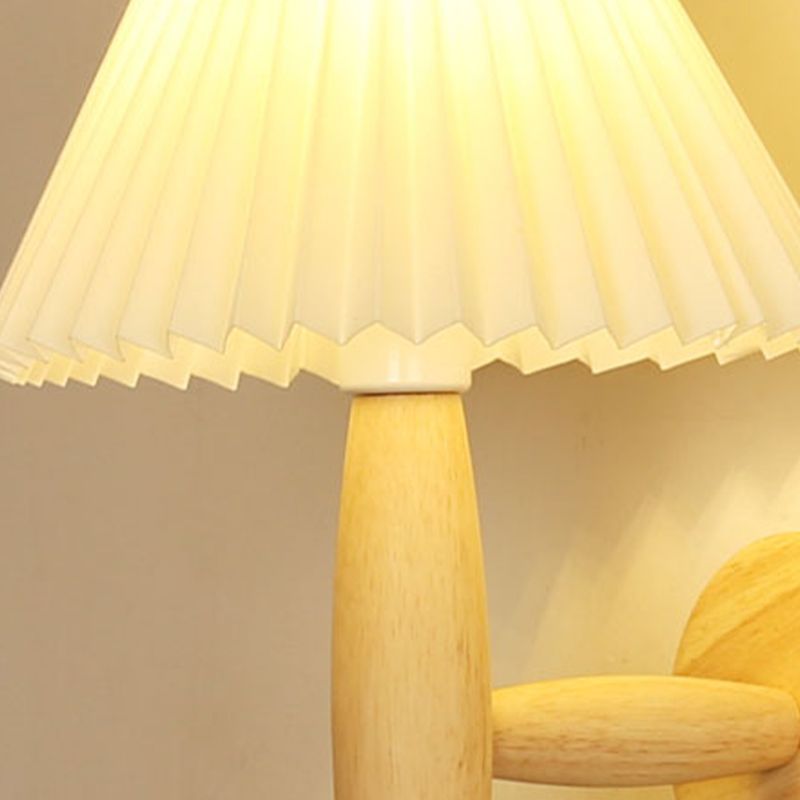 Modern Style Flared Wall Mounted Lamps Wood 1 Light Wall Mounted Light Fixture