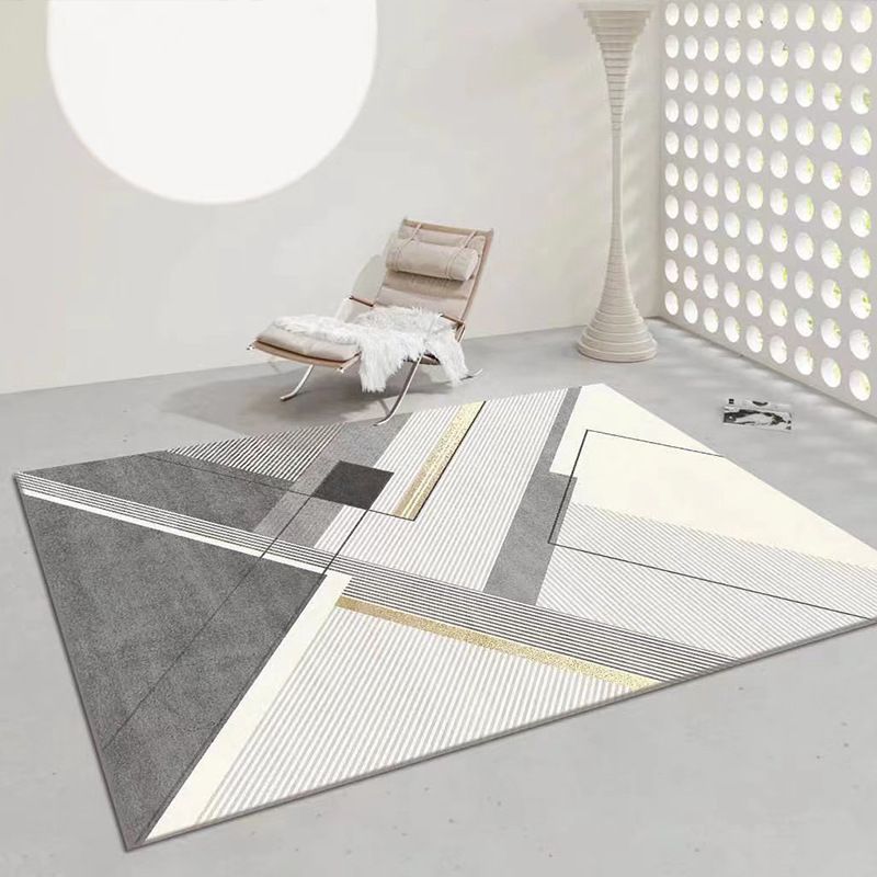 Simplicity Area Carpet Apricot Rug Polyester Stain Resistant Area Rug for Living Room