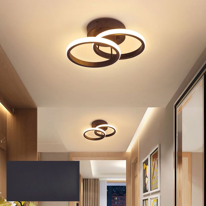Luz de techo de metal con iluminación empotrada LED de estilo contemporáneo para dormitorio