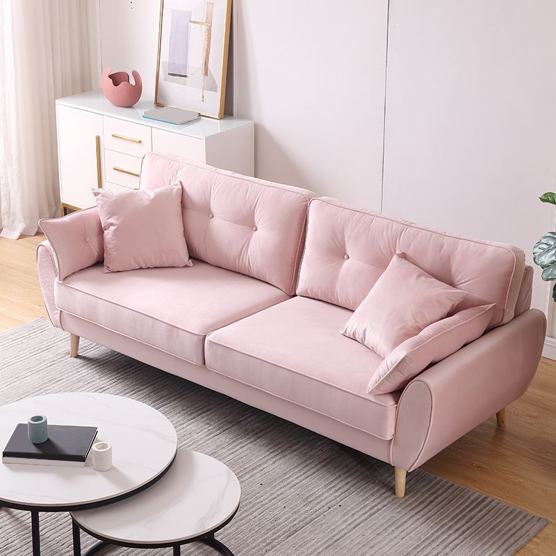 Contemporary Standard Flared Arm Sofa Convertible Sofa, 63.38" W x 35.82" D x 34.64" H