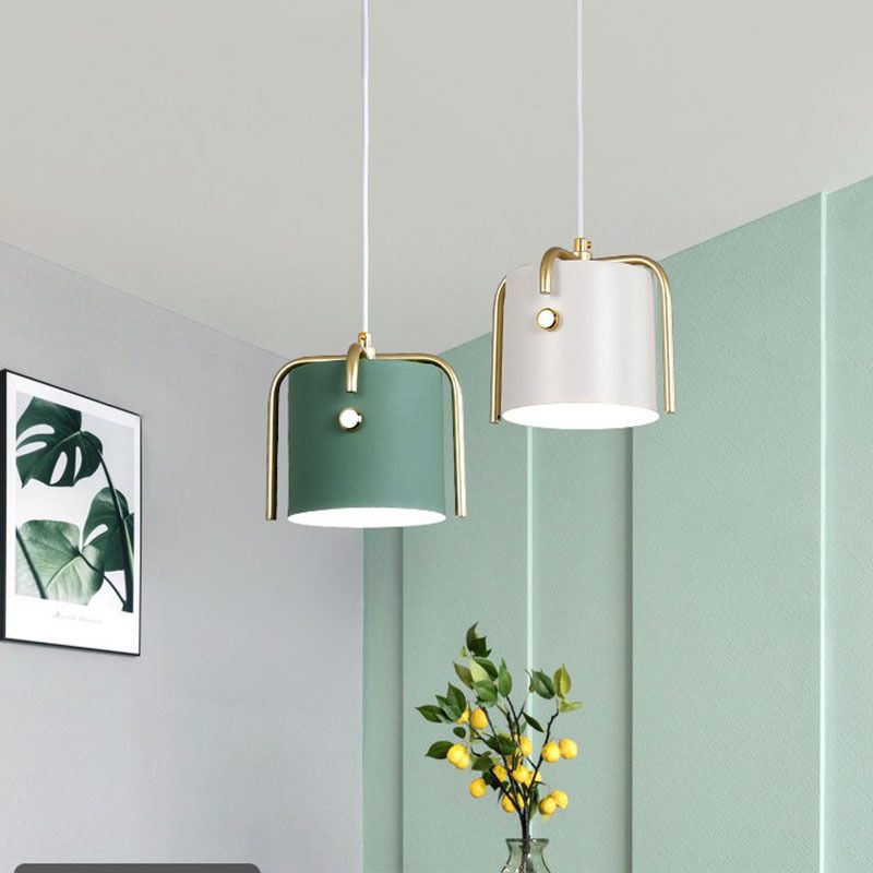 Godet Shade Drop Pendant Moderniste Metal 1 Kit de la lampe suspendue de la tête avec top à croix