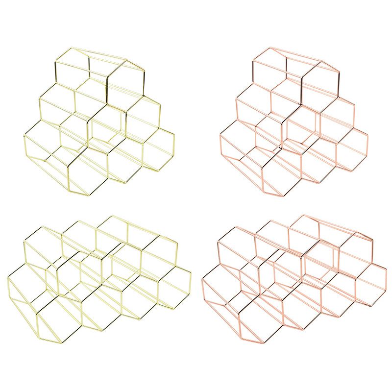 Glam Stainless Steel Wine Rack Bottle Countertop Bottle Holder