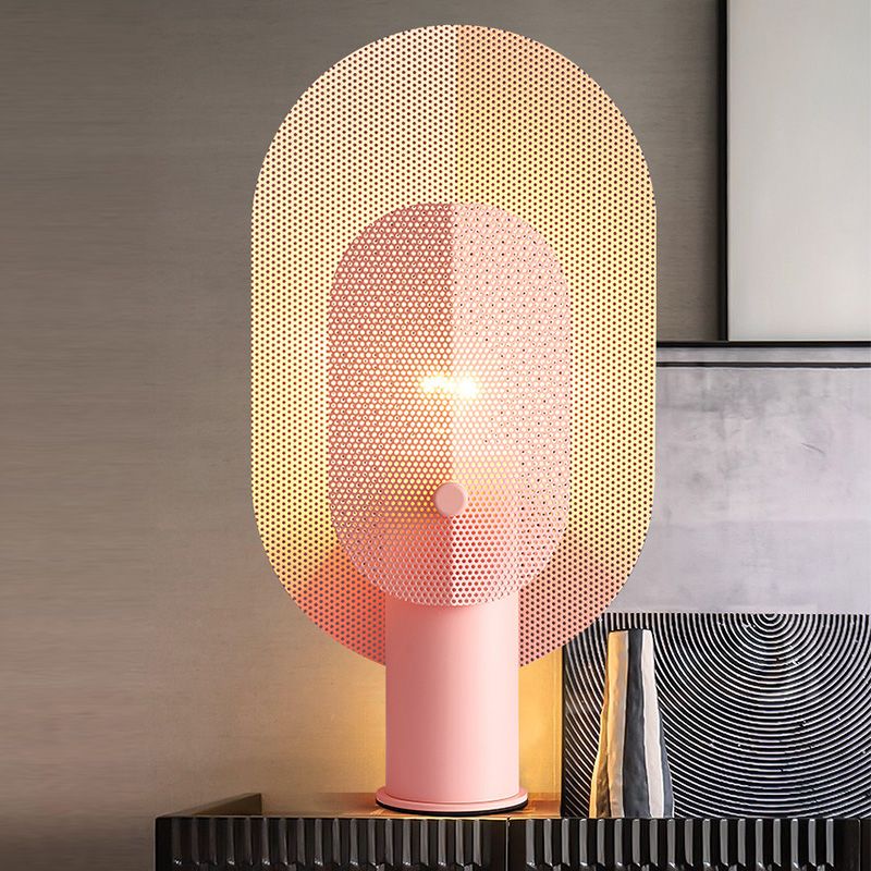 Creative Oval Table Light Postmodern Metal 1 Bulb Living Living Room Night Stand Lampe