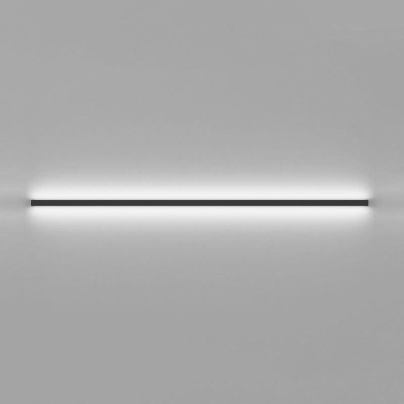 Linear Shape Metal Wall Lighting Idea Modern Style 1 Light Wall Light Sconce in Black
