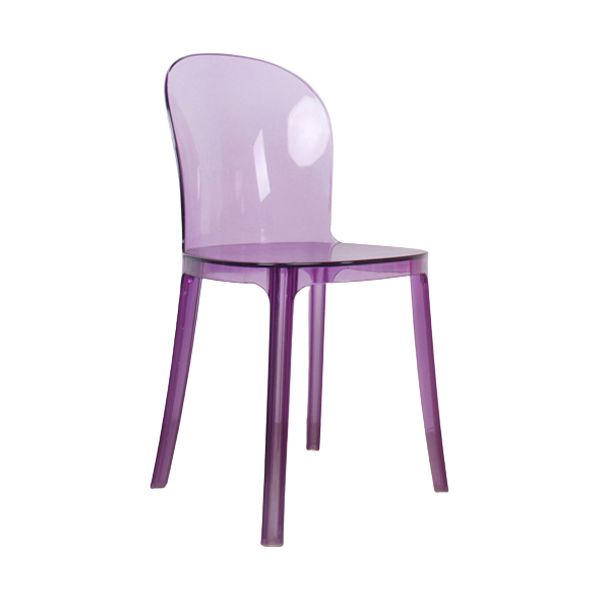 Acrylic Contemporary Kitchen Armless Chairs 16.1" Wide Parsons Chair