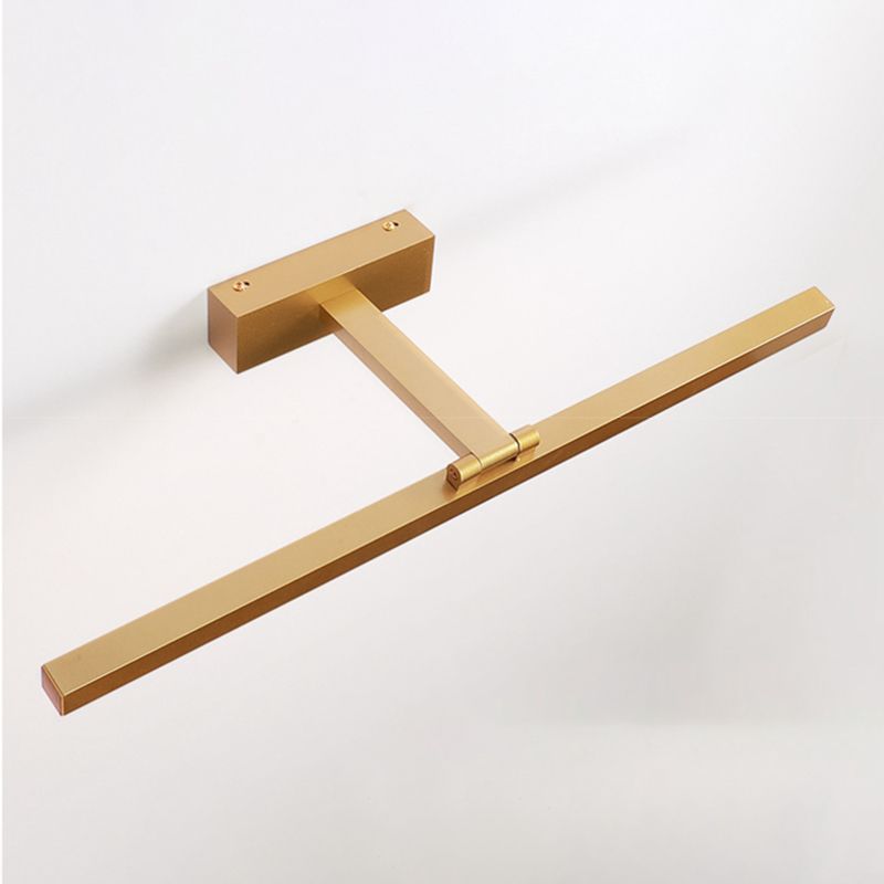 Moderne stijl lineaire schaduw muur sconce metaal 1 licht spiegel muur gemonteerde verlichting in goud