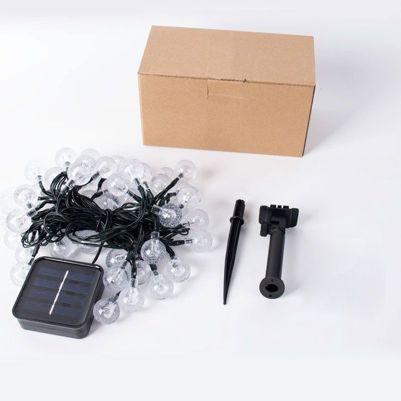 Modern Black Rope Light 50 Lights LED Global Outdoor Water Proof Light Post