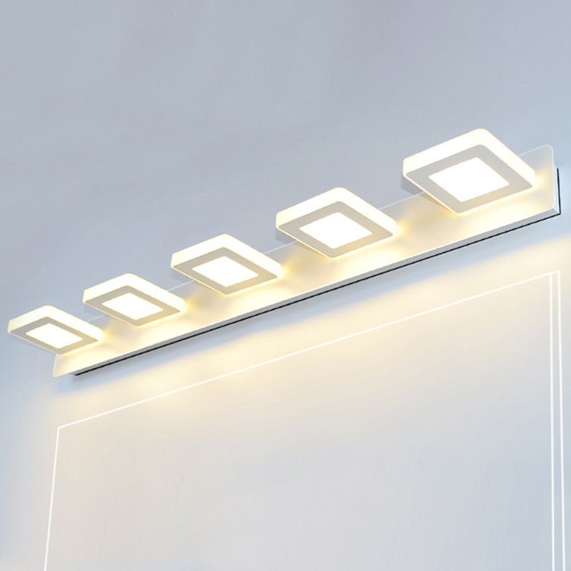 Geometric Wall Mounted Light Fixture Simplicity Style Acrylic LED White Wall Mount Lighting