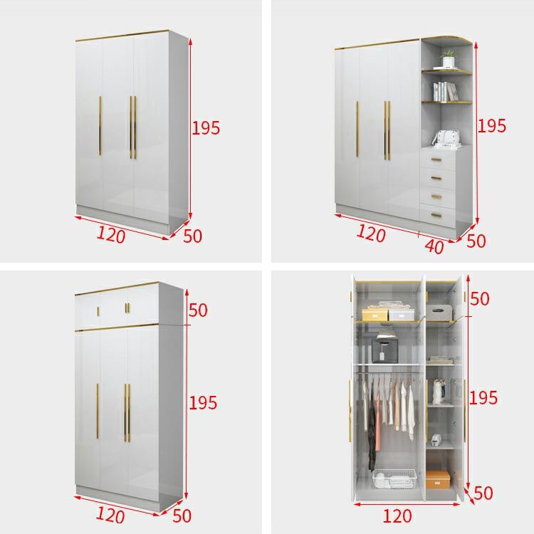 Wardrobe European Modern Simple Net Red Light Luxury Small Family Bedroom