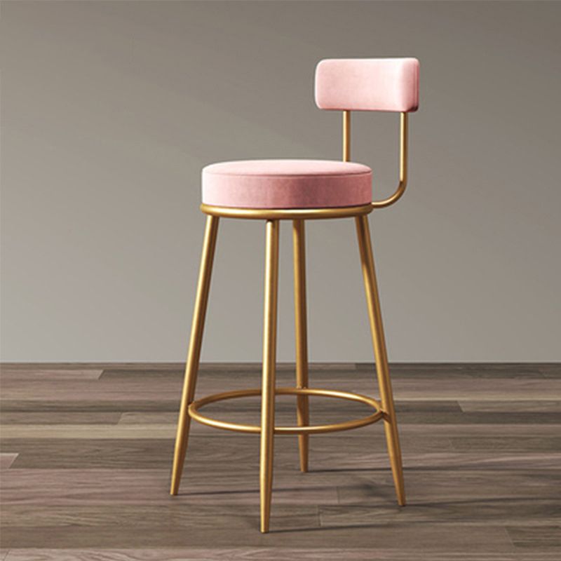 Glamstil-Barhocker mit Eisenbeinen Fußstütze mit dem runden Platz für Küchenbar