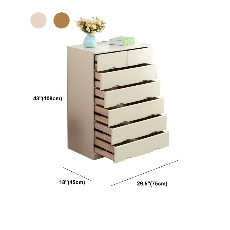 Contemporary Chest Wooden Horizontal Combo Dresser with Drawer