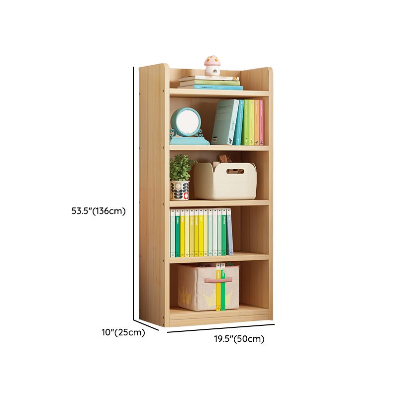 Scandinavian Standard Kids Bookcase Wood Book Stand Closed Back Double-Sided