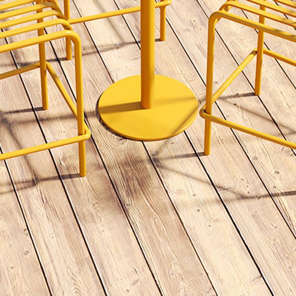 Contemporary Round Bar Table Set 1/3/4 Pcs Metal Bar Height Set