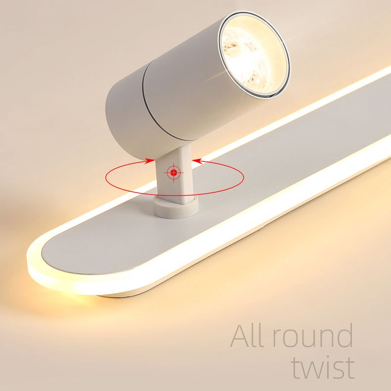 Montaje semi descarte de LED rectangular blanco en moderna luz de techo acrílico de estilo creativo para lugar comercial