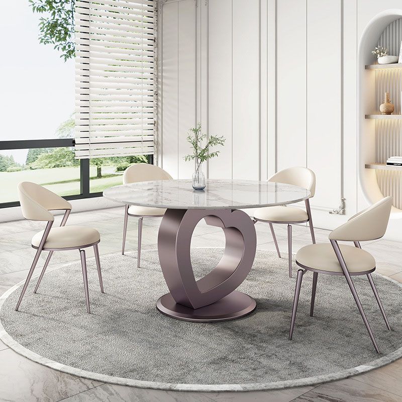 1/2/5/7 Pcs Dining Table Set with Sintered Stone Top Dining Table Set with Chair