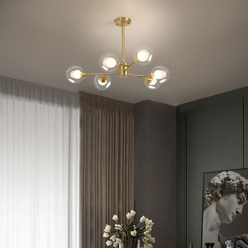 Luz de múltiples luces colgantes de vidrio lámparas de colgante de estilo moderno