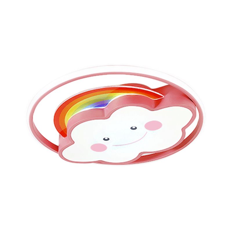 Cloud Shaped LED Ceiling Light Acrylic Shade Modern Style Flush-mount Lamp for Bedroom