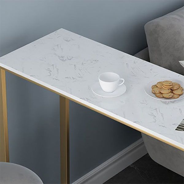 1/3 Pieces Luxurious Rectangular Pub Table Set Artificial Marble Top Bar Table Set