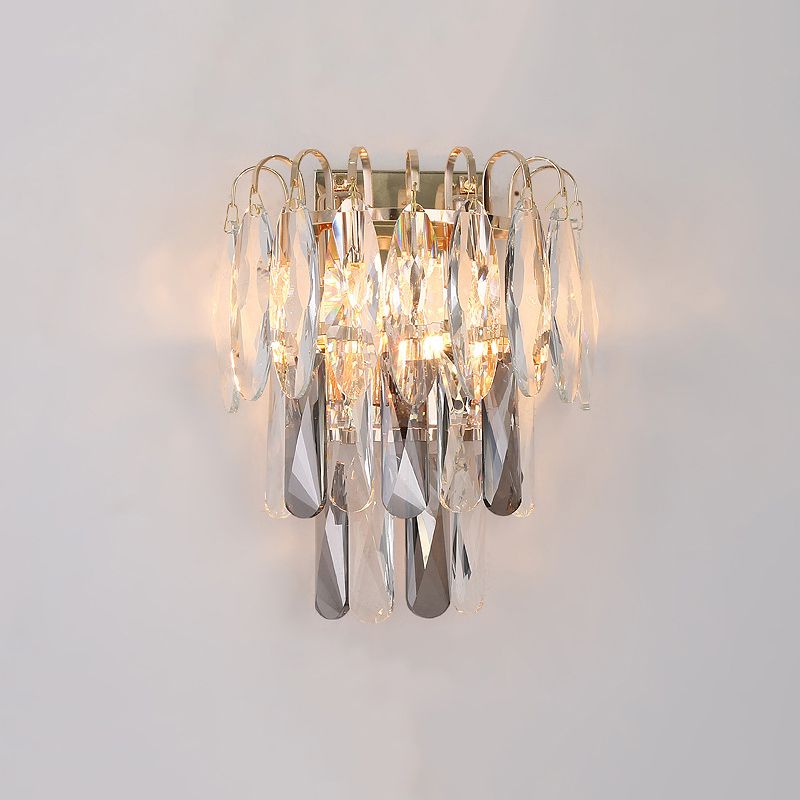 Unique Shape Wall Light Fixture Modern Crystal Wall Mounted Lighting for Living Room