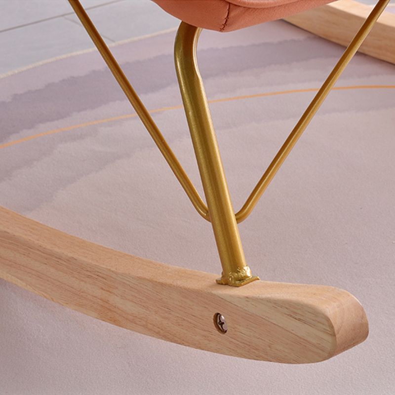 Faux Leather Modern Rocking Chair Water Resistant Rocker Chair with Pillow