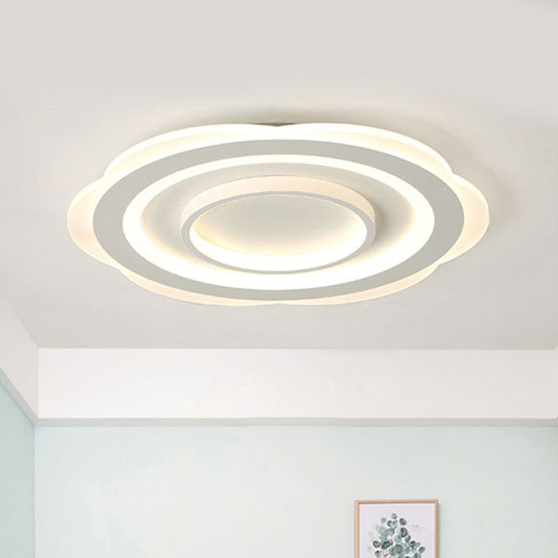 16 "/19.5" /23.5 "Bloemplafondarmatuur Moderne acryl woonkamer spoeling licht in warm/wit
