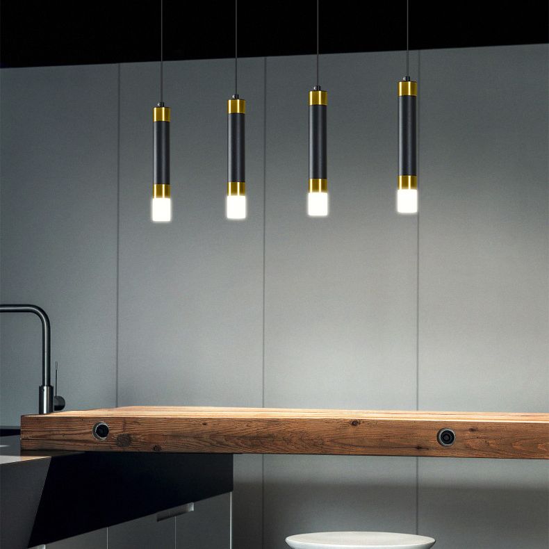 Lampada cilindrica isola semplicità stile in metallo a led isola illuminazione