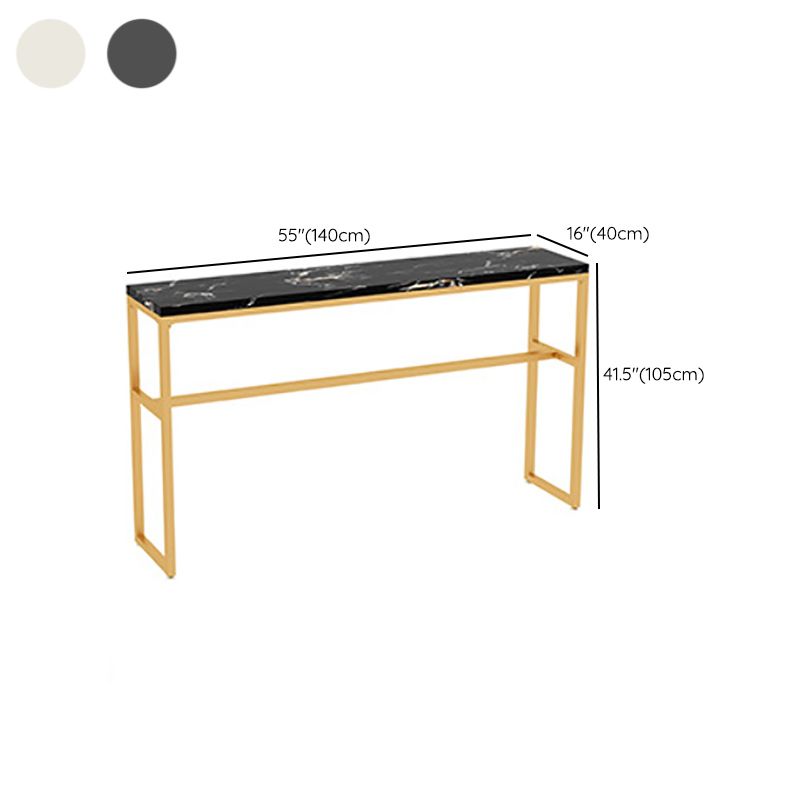 Glam Style Faux Marble Bar Counter Table Rectangle Bar Counter Table for Kitchen