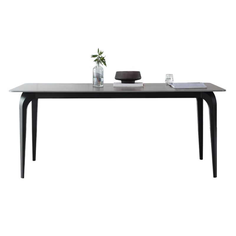 Industrial Grey Table for Restaurant Dining Table with Meal Base and 4 Legs