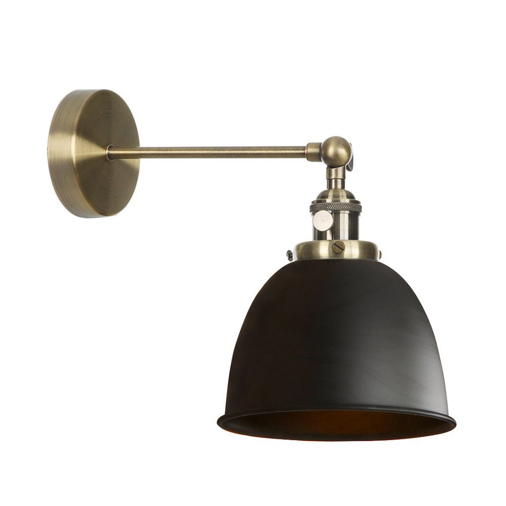 1 Glühbirnenkaum Schattenlampe Industrie Schwarz/Grau/Weiß -Metall -Wandmontage Licht für Schlafzimmer