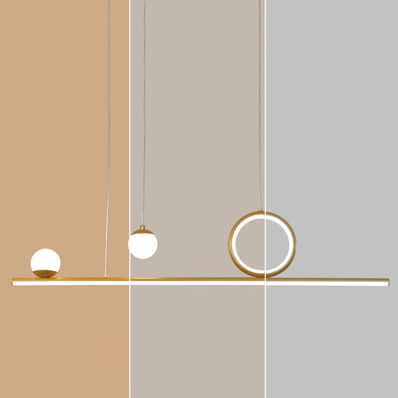 Nordic Metal Island Light Gold Geométrico 4 Lights Island Colgante para comedor