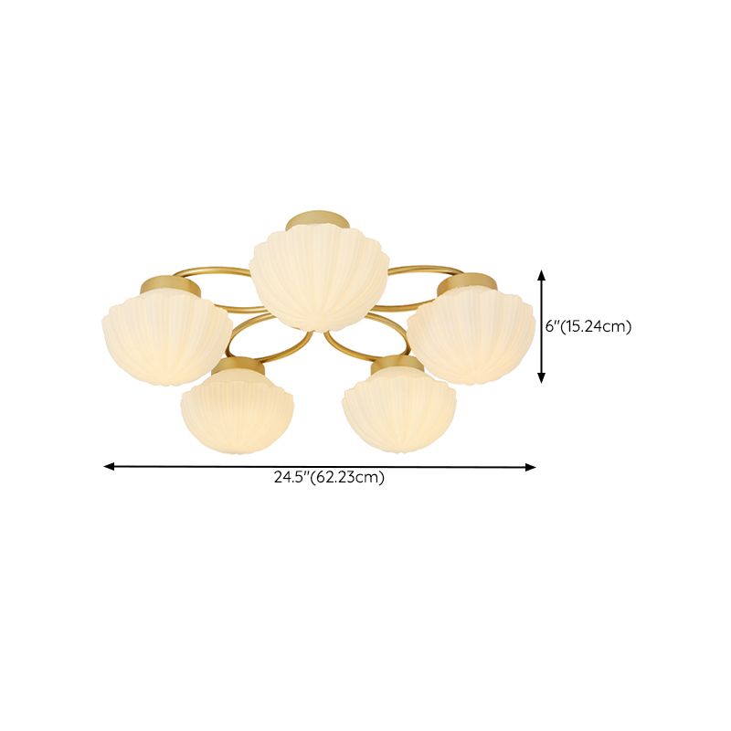 Modern Simple Iron Ceiling Light Hemisphere Shape Ceiling Lamp for Bedroom