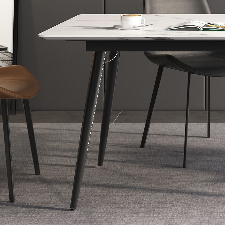 Mesa de comedor rectangular industrial Muebles de 4 patas para el comedor