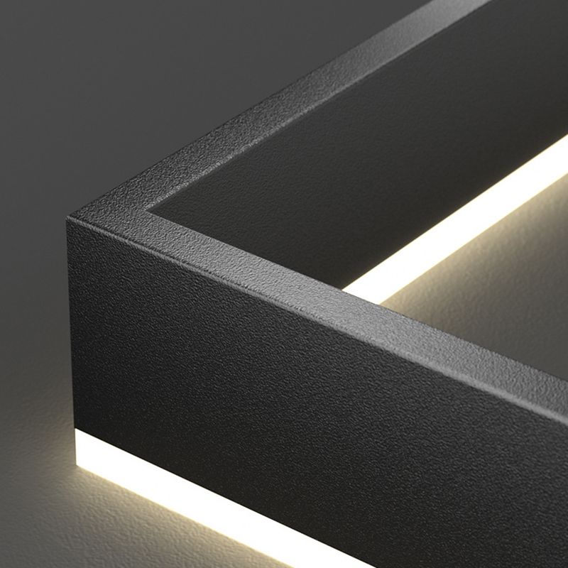 Acryl vierkante kroonluchter lamp Minimalistische stijl LED -hanger lichtkit in zwart