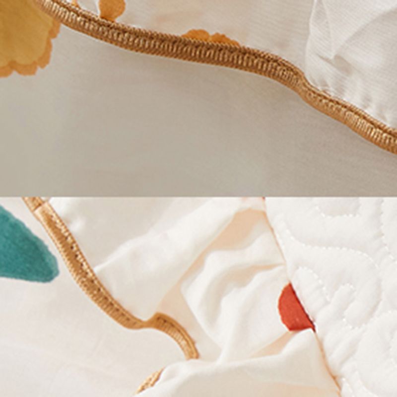 Floral Print Fitted Sheet Modern Cotton Extra Soft Bed Sheet Set