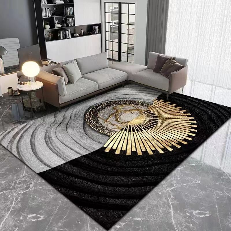 Minimalist Carpet Modern Abstract Print Rug Polyester Anti-Slip Carpet for Living Room