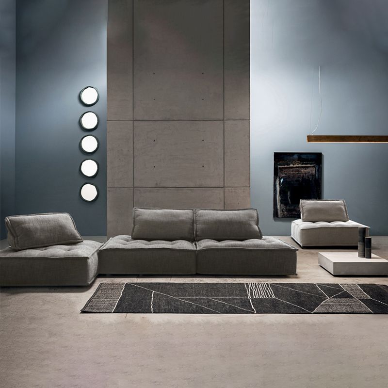 Contemporary Pillows Standard Armless Linen Stationary Seating