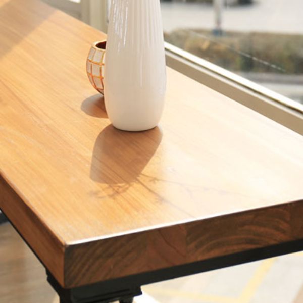 Modern Rectangle Pine Wood Bar Table Set 1/5/6 Pieces Counter Table with High Stools