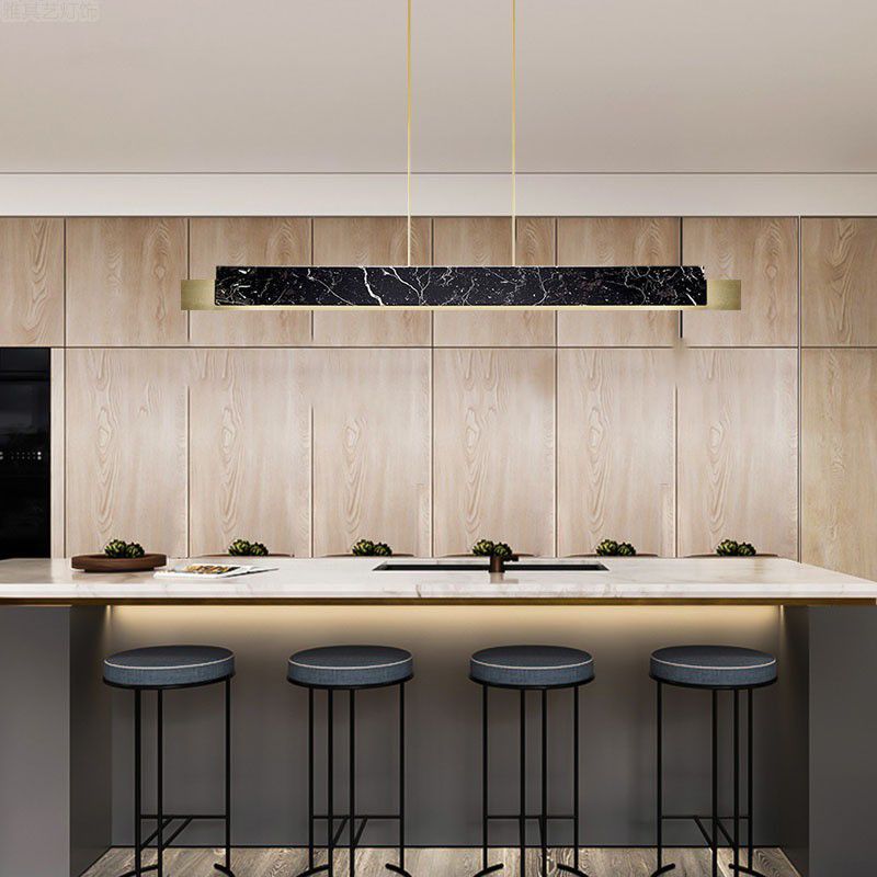 Aménagement d'éclairage d'île linéaire de style moderne 1