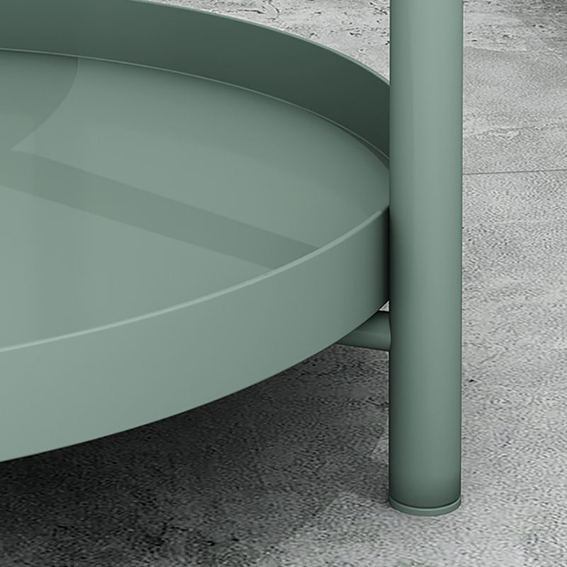 Modern Round Tray Top Side End Table 4 Legs Side Table for Living Room