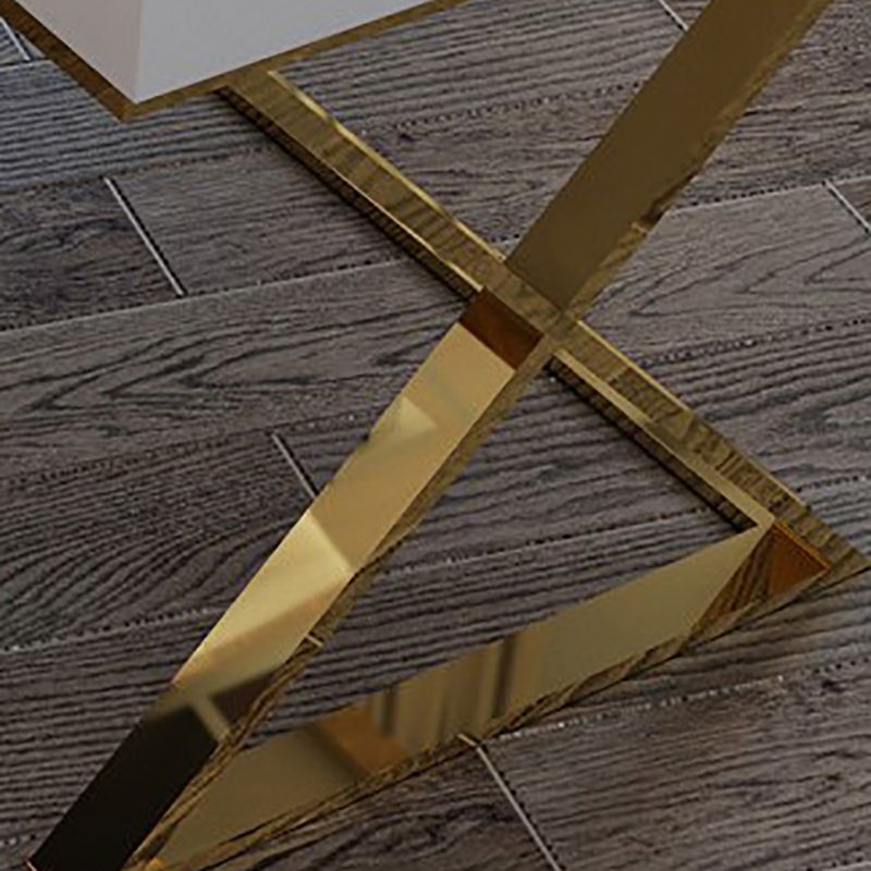 Artificial Wood Writing Desk Rectangular with Metal Legs Office Desk Glam